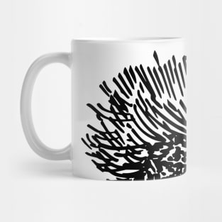 Tree and flowerbed. City landscape on your things. Mug